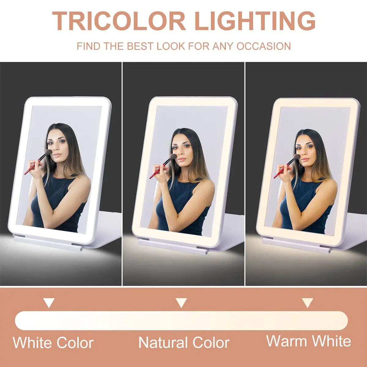 Foldable LED Makeup Mirror