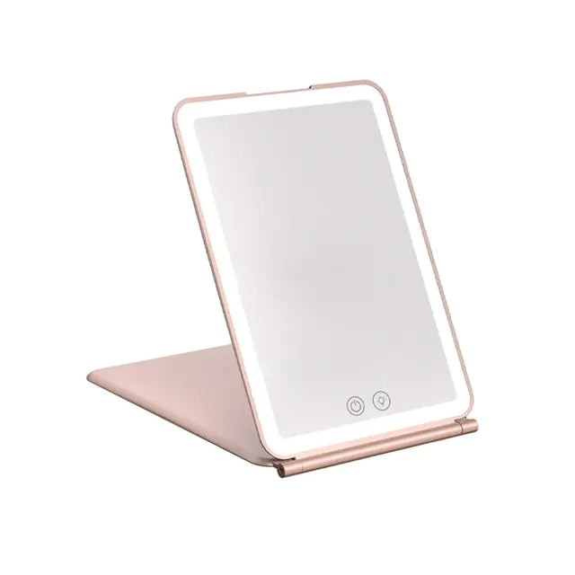 Foldable LED Makeup Mirror